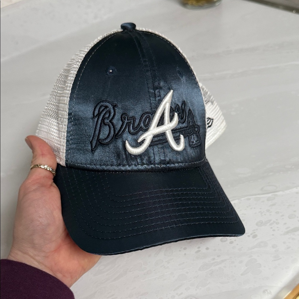 New Era Black and White Mesh Cap